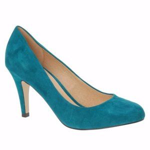 Aldo Teal Suede Heels, Size 40